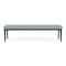 Lesro Lenox Steel 3 Seat Bench, Ash (Blue) Seat, Ash Back, 67 W 21 L 18.5 H, Linette Vinyl Seat LS3001 - alternate 1